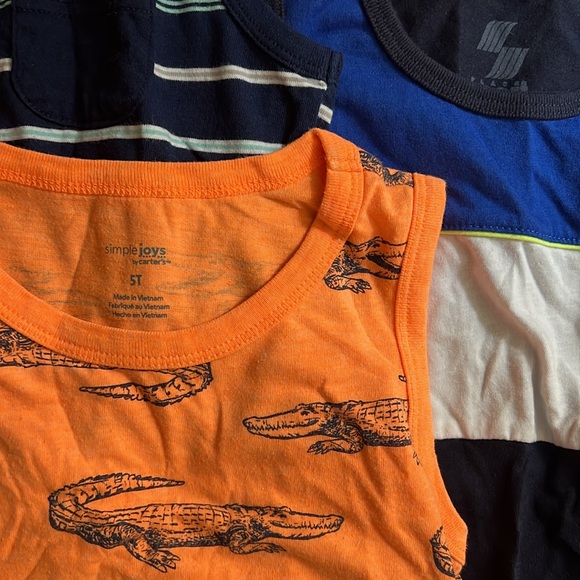 Bundle of 5 boys tanks tops 5T - Picture 2 of 4